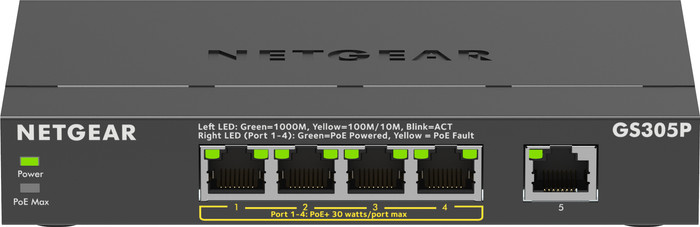 Netgear GS305Pv3 voorkant