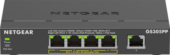 Netgear GS305PPv3 voorkant