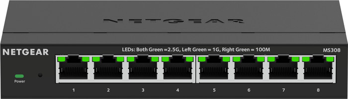 Netgear MS308 voorkant