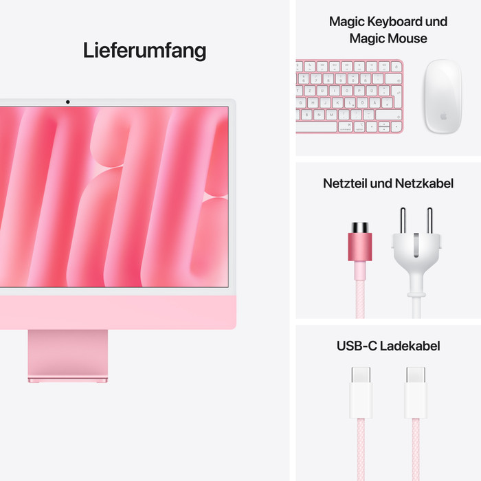 Apple iMac 24" (2024) M4 (8/8) 16GB/256GB Pink QWERTZ visueller lieferant