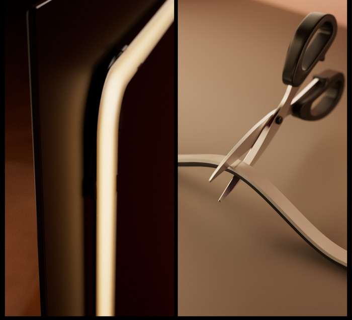 Philips Hue Play Pro Gradient led strip Montagebeugel product in gebruik