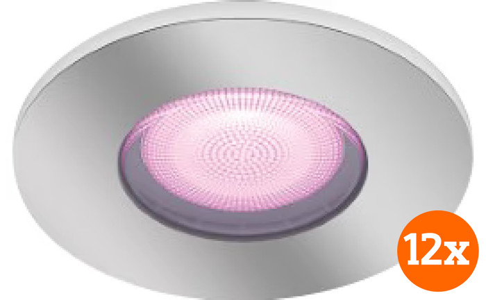 Philips Hue Xamento badkamer inbouwspot White and Color - Chroom - Rond 12-pack Main Image