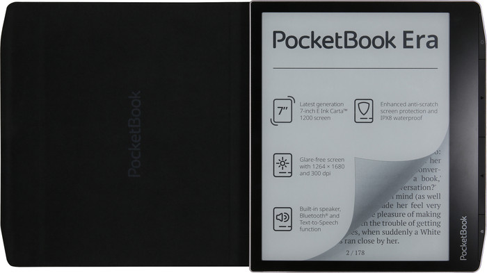 PocketBook Cover Charge Era / Era Color Zwart voorkant