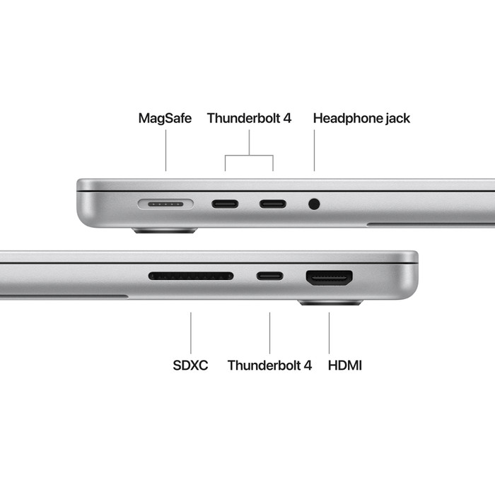 Apple MacBook Pro 14 inch M4 (10 core CPU/10 core GPU) 16GB/1TB Zilver QWERTY visual leverancier