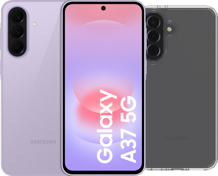 Samsung Galaxy A37 128GB Roze 5G + BlueBuilt Back Cover Transparant Main Image