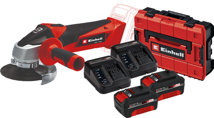 Einhell TC-AG 18/115 Li Solo 4,0 Ah Accu (2x) E-Case S-F Starterspakket Main Image