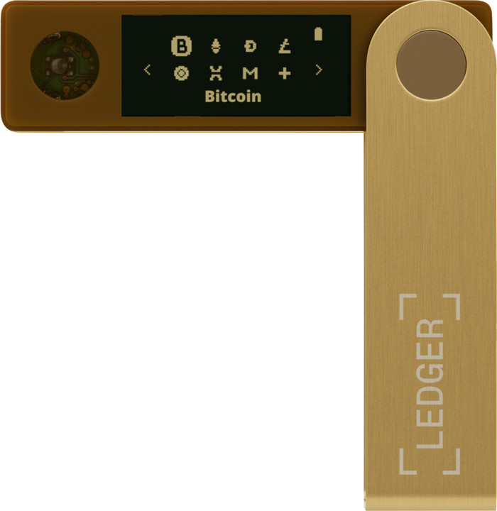 Ledger Nano X Gold rechterkant