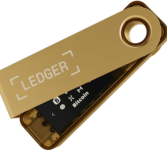 Ledger Nano S Plus Gold binnenkant