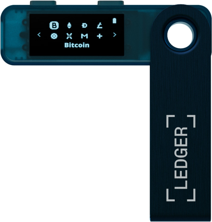 Ledger Nano S Plus Sapphire Blue voorkant