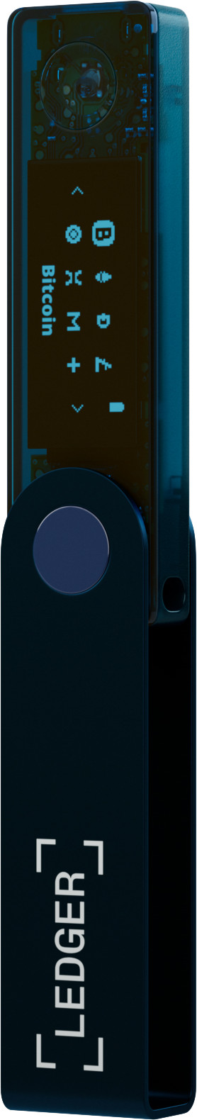Ledger Nano X Sapphire Blue rechterkant
