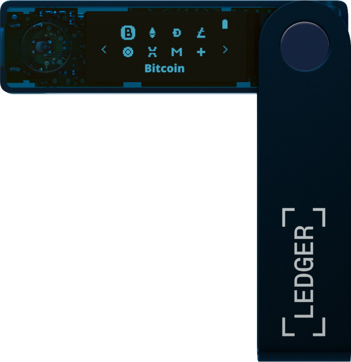 Ledger Nano X Sapphire Blue voorkant
