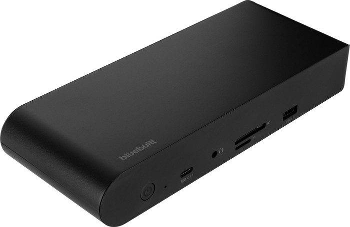 BlueBuilt Displaylink docking station Pro met Usb C zwart voorkant