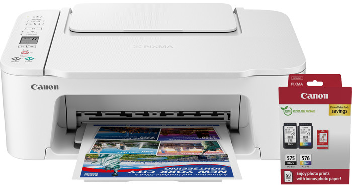 Canon PIXMA TS3751i + 1 set extra cartridges + fotopapier Main Image