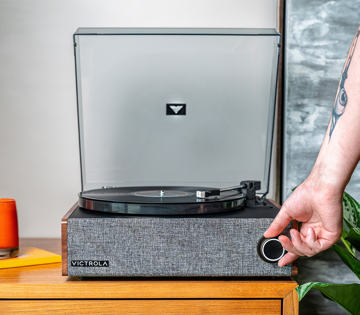 Victrola Eastwood LP Brown product in use