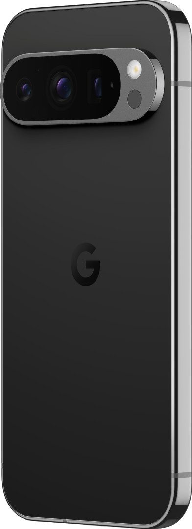 Google Pixel 9 Pro 128GB Zwart 5G + Just in Case Soft Design Back Cover Zwart achterkant