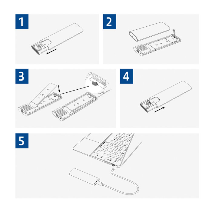 ACT USB-C M.2 NVMe / PCIe SSD Behuizing visual leverancier