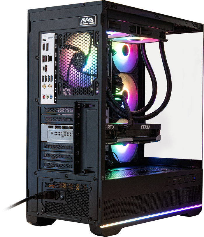 Cobalt x Powered by MSI - Tier 2 - RTX 5070 Ti - Ryzen 7 7800X3D - 32GB - 2TB SSD achterkant