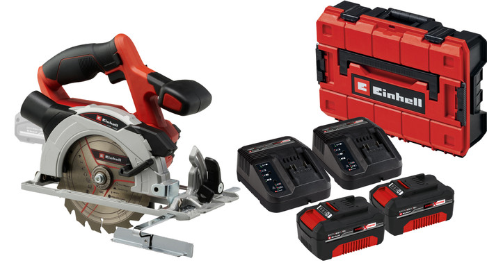 Einhell TE-CS 18/150 Li Solo 4.0Ah Battery (2x) E-Case S-F Starter Kit Main Image