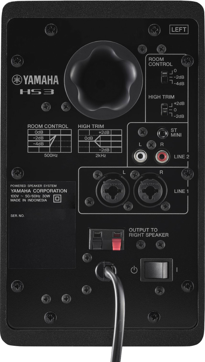 Yamaha HS 3 Black (per pair) back
