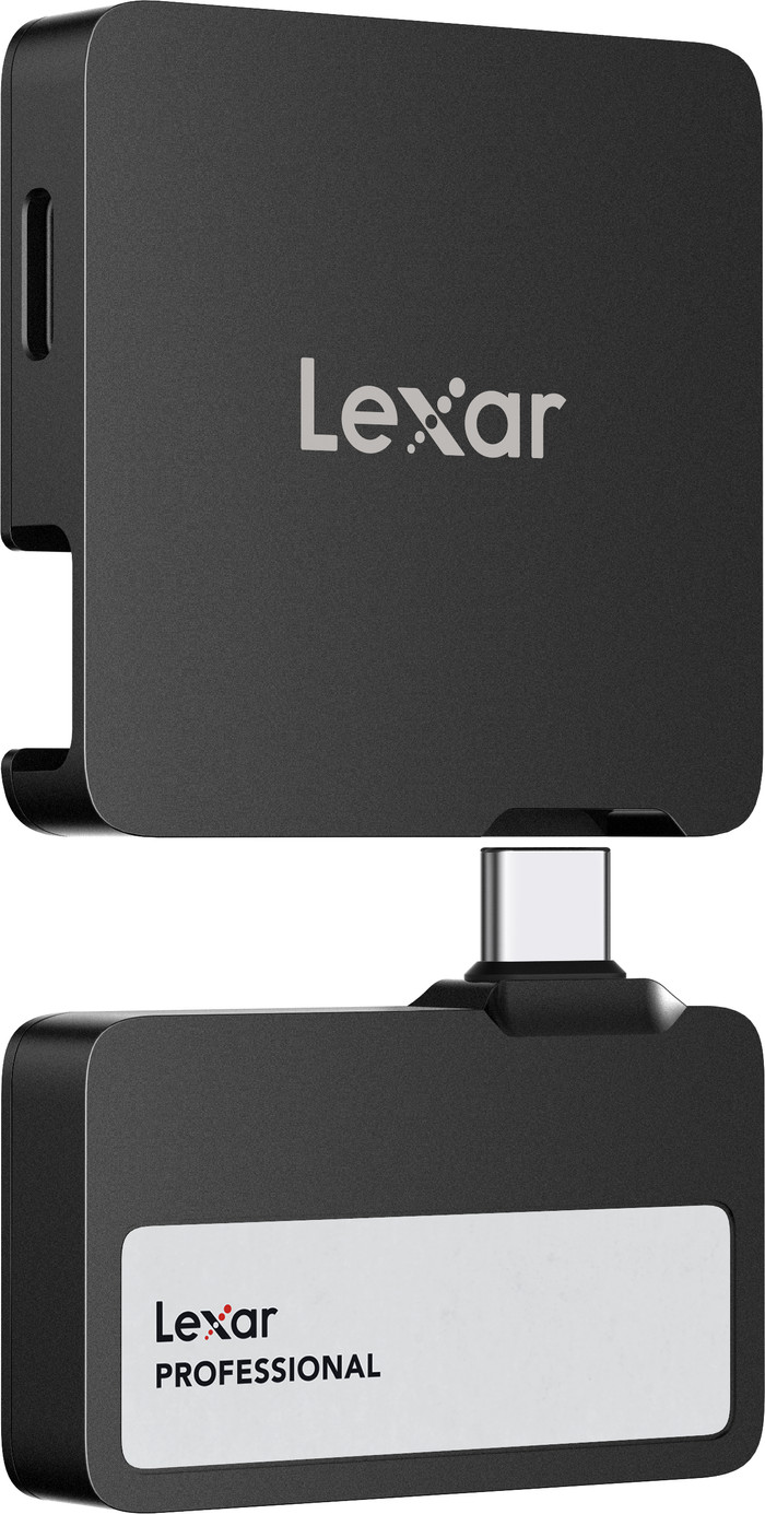 Lexar Go Portable SSD SL400 1TB + Hub left side
