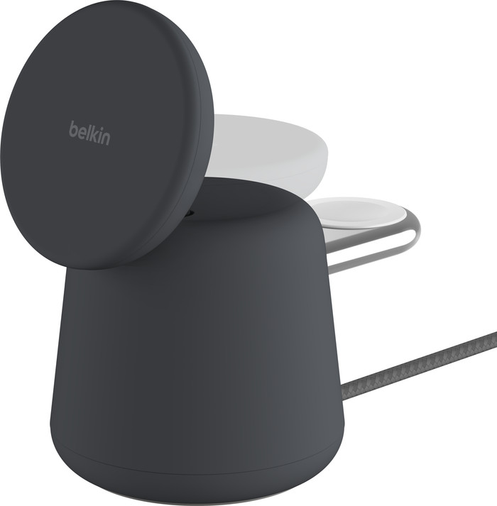Belkin Boost Charge Pro MagSafe 2-in-1 Wireless Charger 15W with Stand Black front