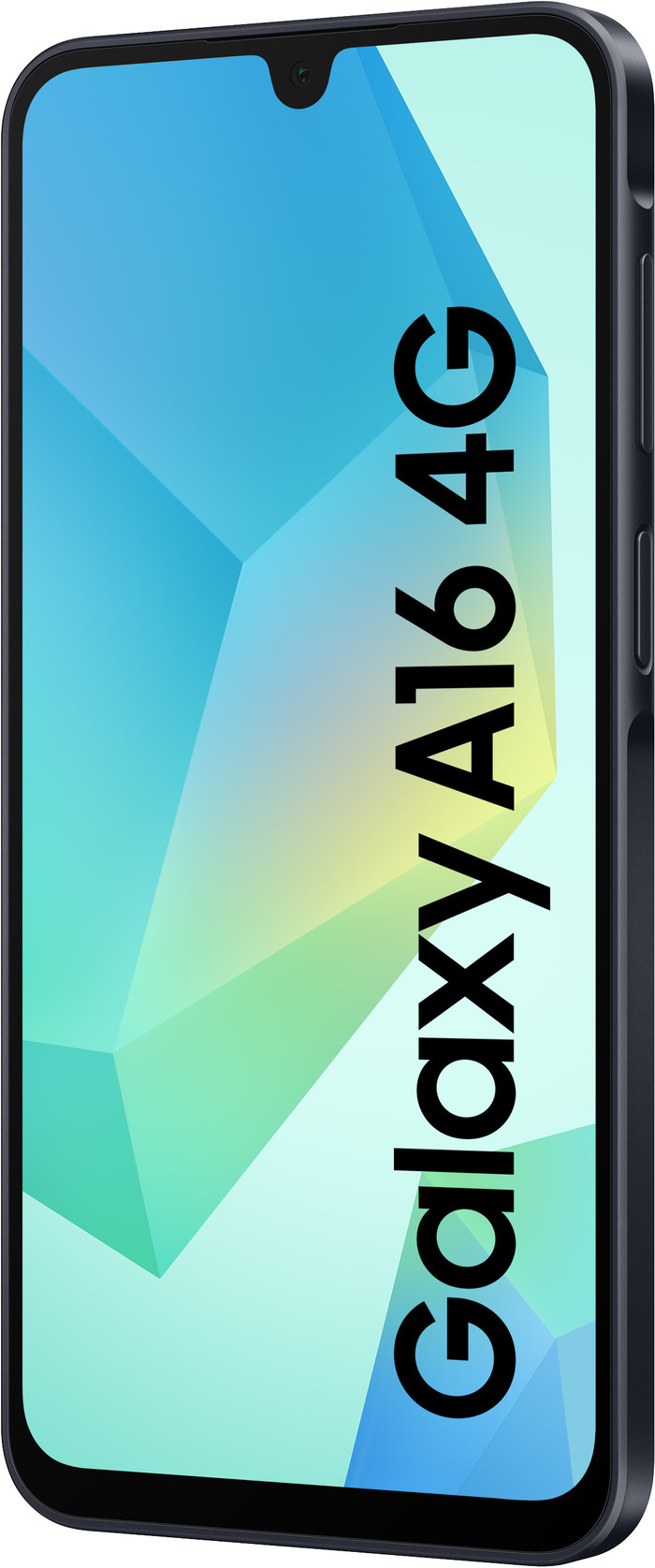 Samsung Galaxy A16 128GB Zwart 4G + Samsung Oplader 25W Zwart rechterkant