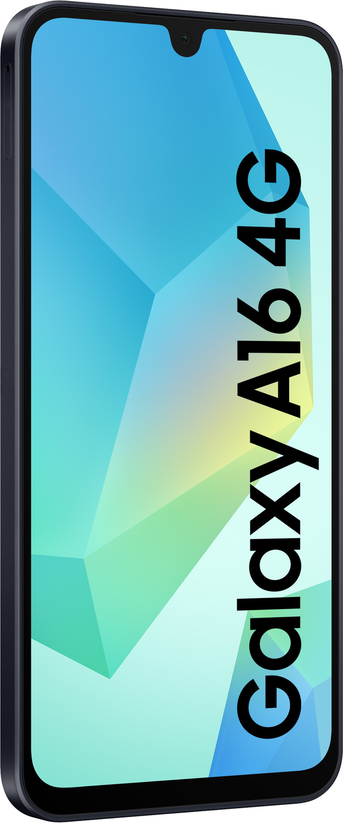 Samsung Galaxy A16 128GB Zwart 4G + Samsung Oplader 25W Zwart linkerkant