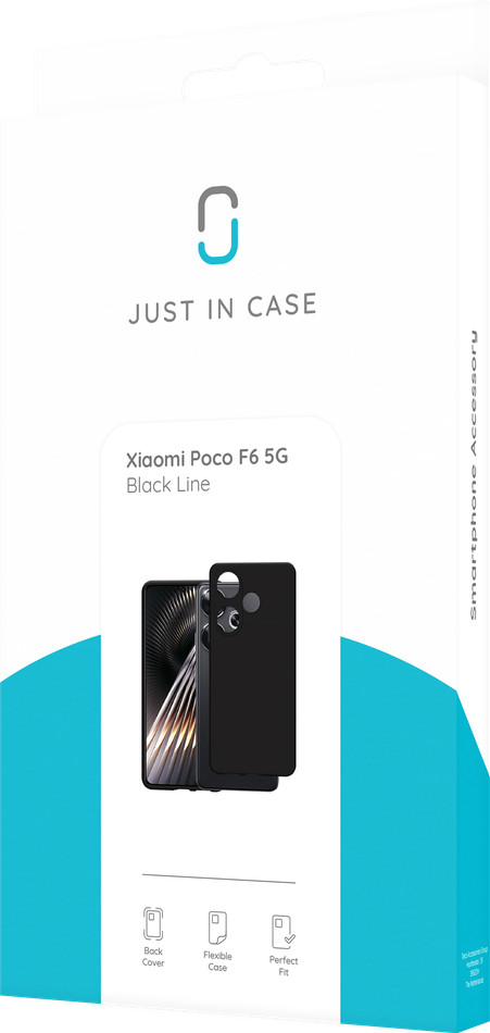 Just in Case Soft Design Xiaomi Poco F6 Back Cover Zwart verpakking