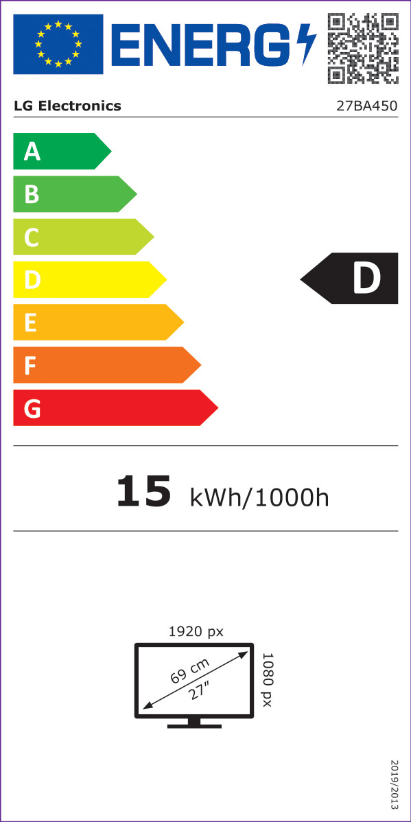 LG 27BA450-B energielabel