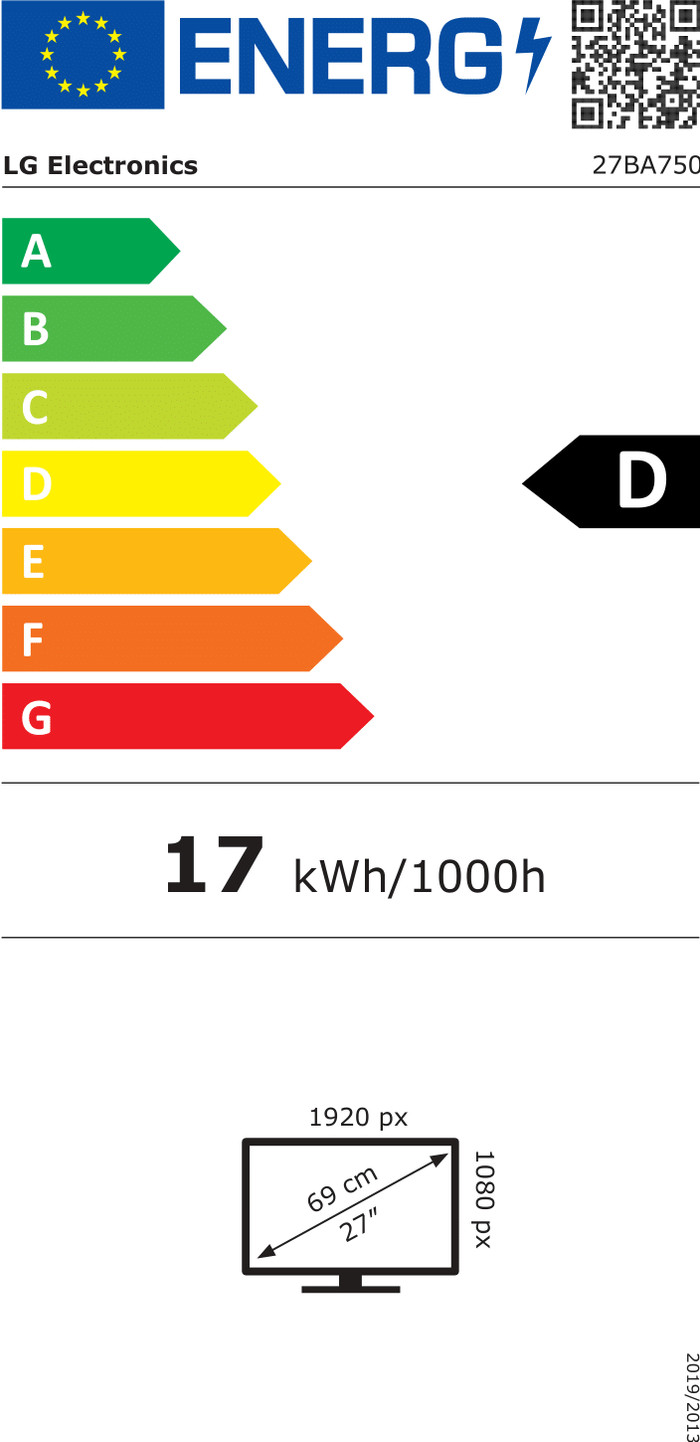 LG 27BA750-B energielabel