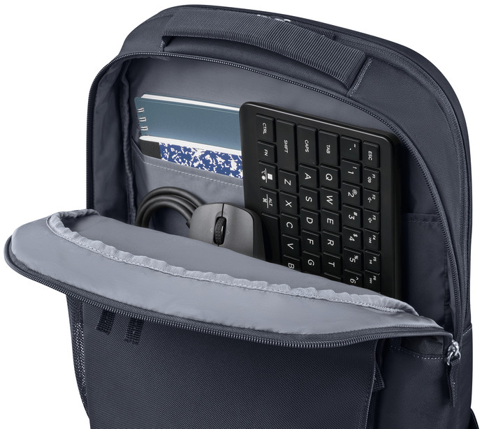 HP Everyday 16 Odyssey Gray Laptop Backpack binnenkant