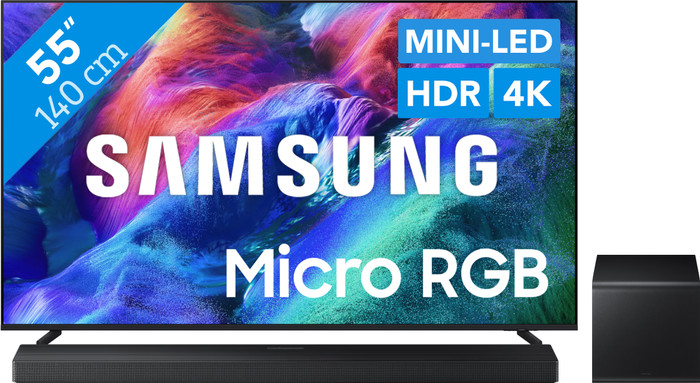 Samsung Micro RGB 55" R85H (2026) + Samsung HW-QS700F (2025) Main Image