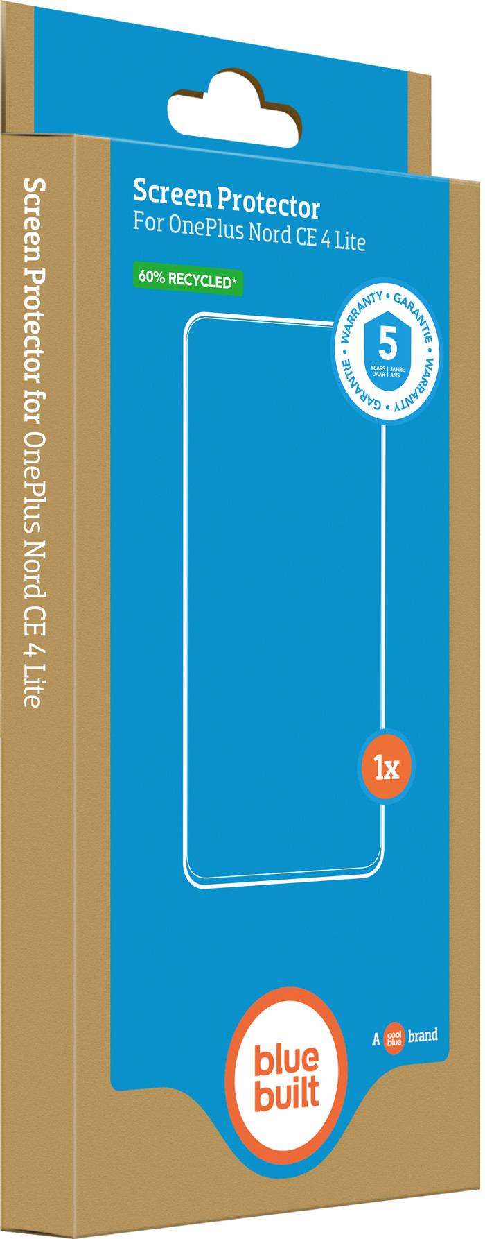 BlueBuilt Oneplus Nord CE 4 Lite Screenprotector Glas verpakking