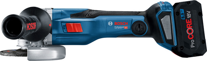 Bosch Professional GWS 18V-15 C 5,0 Ah GBA Accu (2x) Starterspakket rechterkant