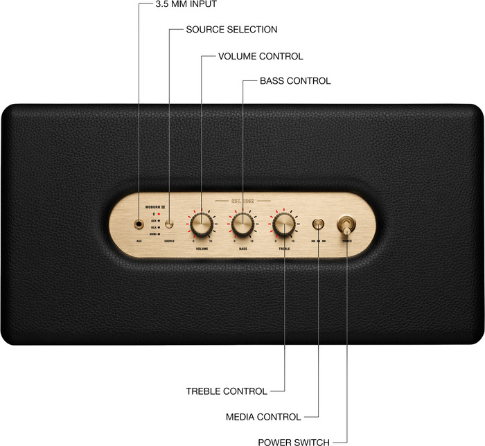 Marshall Woburn III BT Zwart product in gebruik