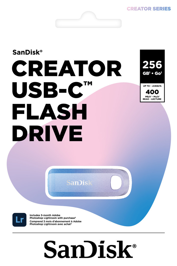 SANDISK Creator USB-C Flash Drive 256GB verpakking