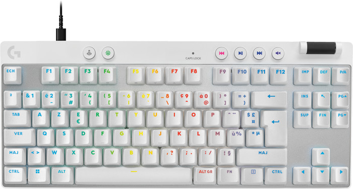 Logitech G Pro X TKL Rapid Gaming Keyboard White AZERTY Main Image