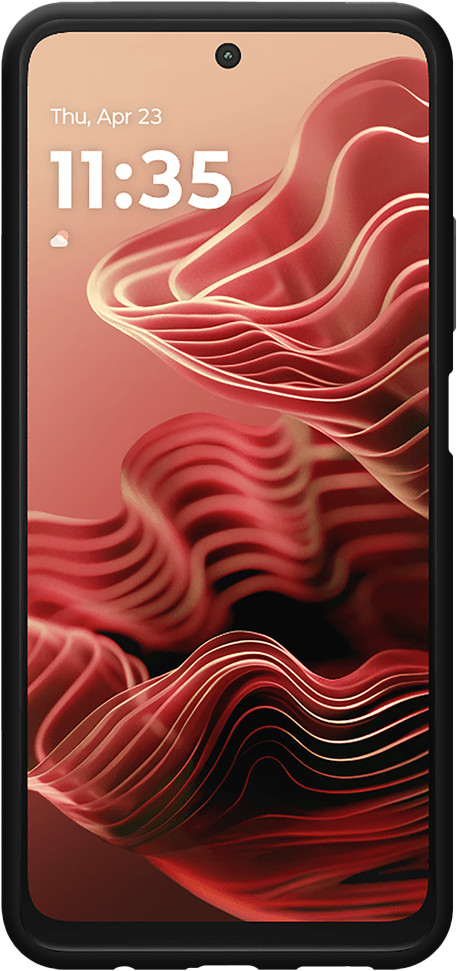 Just in Case Soft Design Motorola Moto G35 Back Cover Zwart voorkant