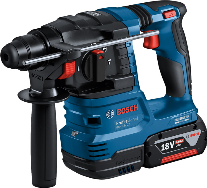 Bosch Professional GBH 18V-22 5,0 Ah GBA Accu Starterspakket linkerkant