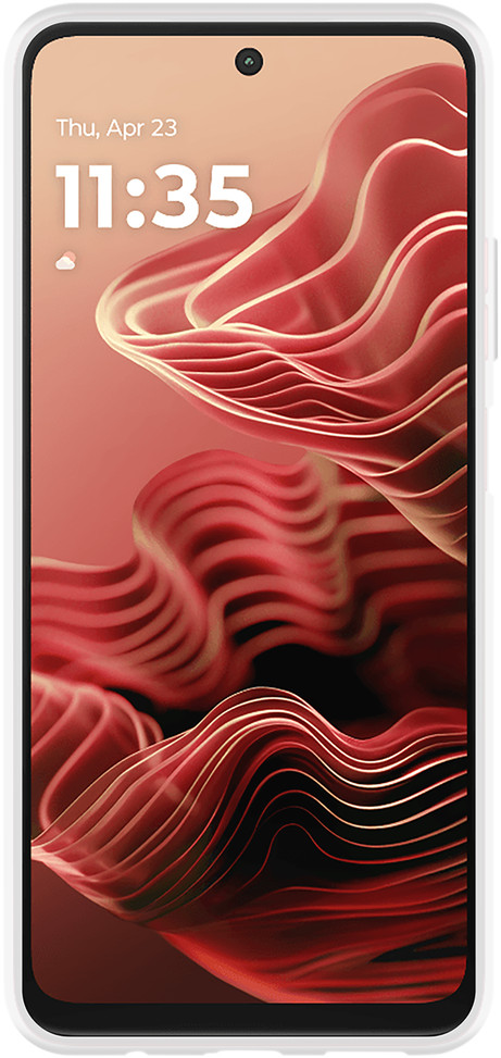 Just in Case Soft Design Motorola Moto G35 Back Cover Transparant voorkant