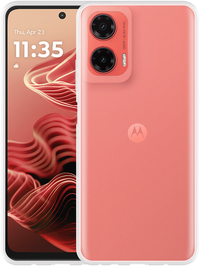 Just in Case Soft Design Motorola Moto G35 Back Cover Transparant voorkant