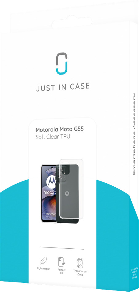 Just in Case Soft Design Motorola Moto G75 Back Cover Transparant verpakking