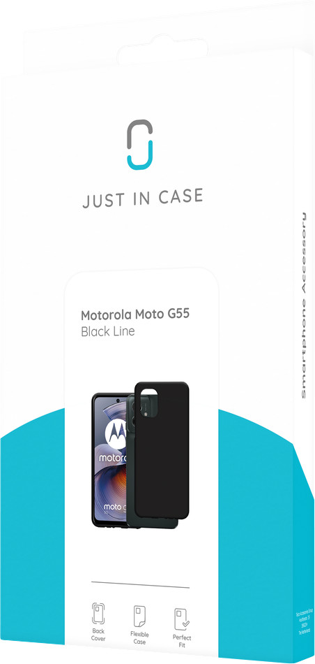 Just in Case Soft Design Motorola Moto G75 Back Cover Black packaging