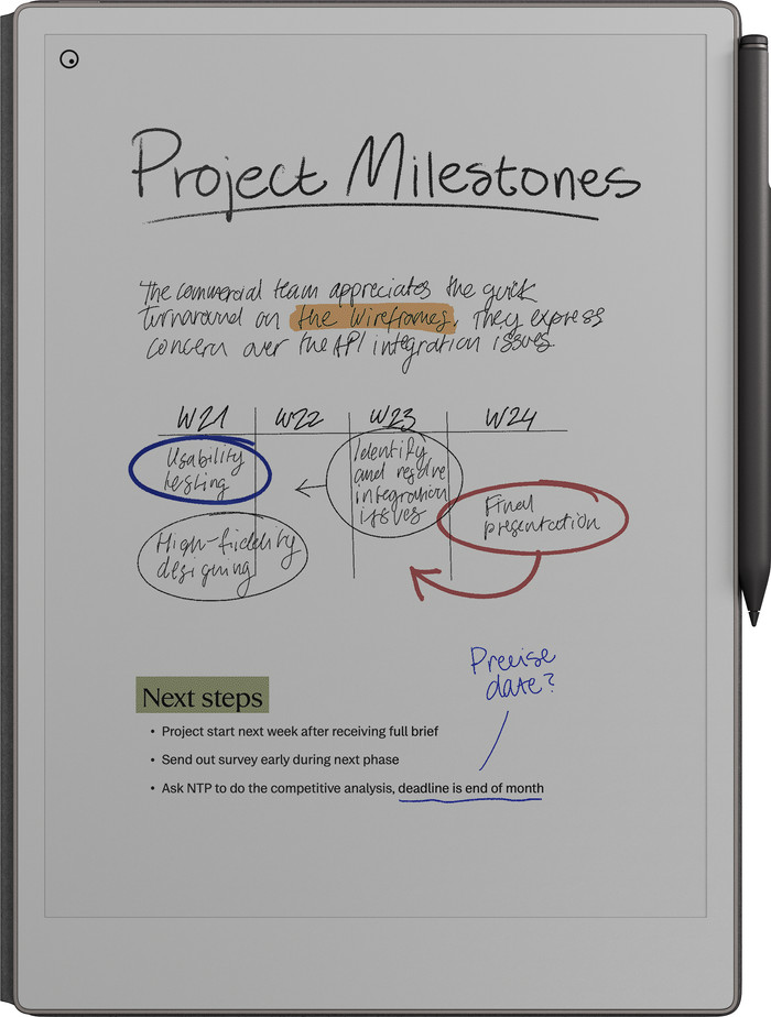 reMarkable Paper Pro met Book Case Basalt voorkant