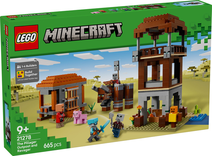 LEGO Minecraft De Plunderaar Buitenpost en Verwoester 21278 verpakking