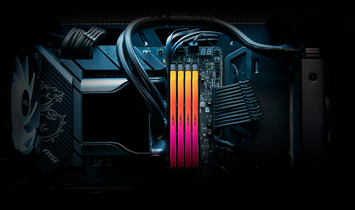 Kingston FURY Renegade RGB 48 Go (2 x 24 Go) DDR5 CUDIMM 8400 MT/s CL40 XMP visuel fournisseur