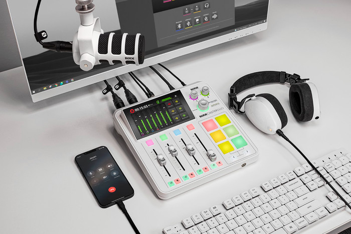 Rode Rodecaster Duo Blanc produit à l'usage