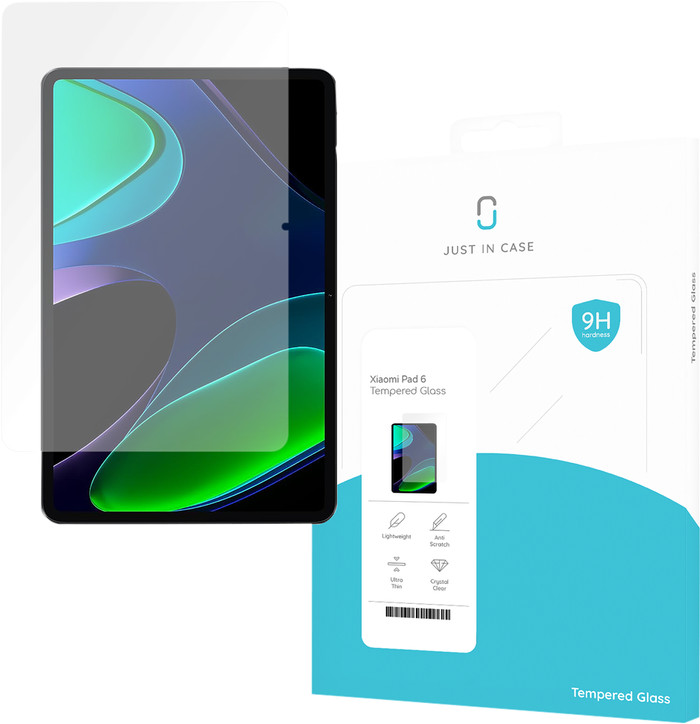 Just in Case Xiaomi Pad 6 Screenprotector Glas voorkant