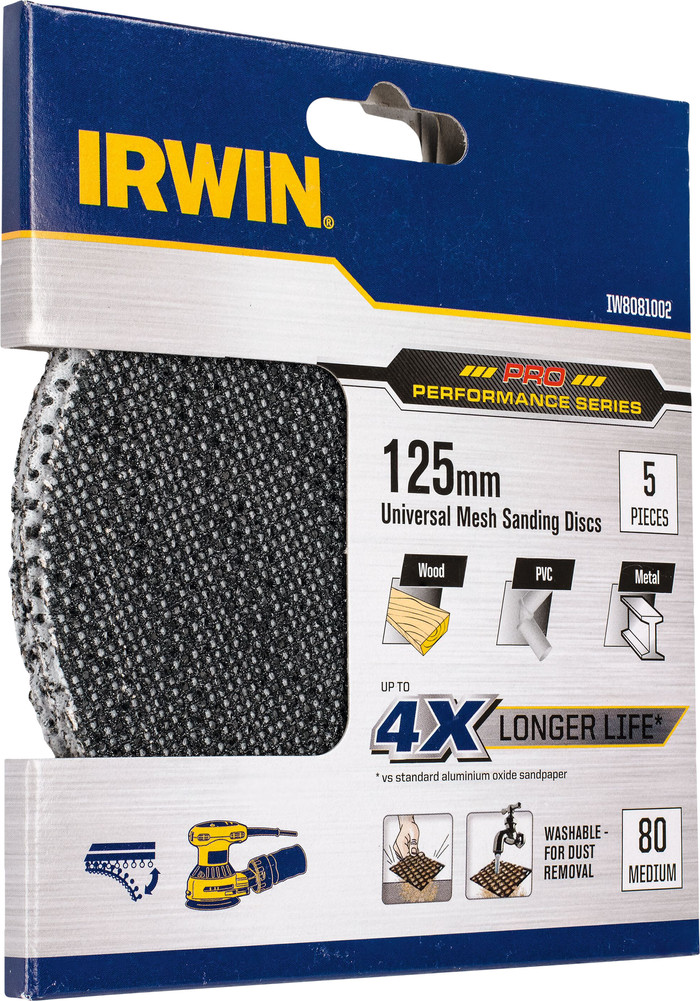 Irwin Schuurgaas 125 mm K80 (5x) verpakking