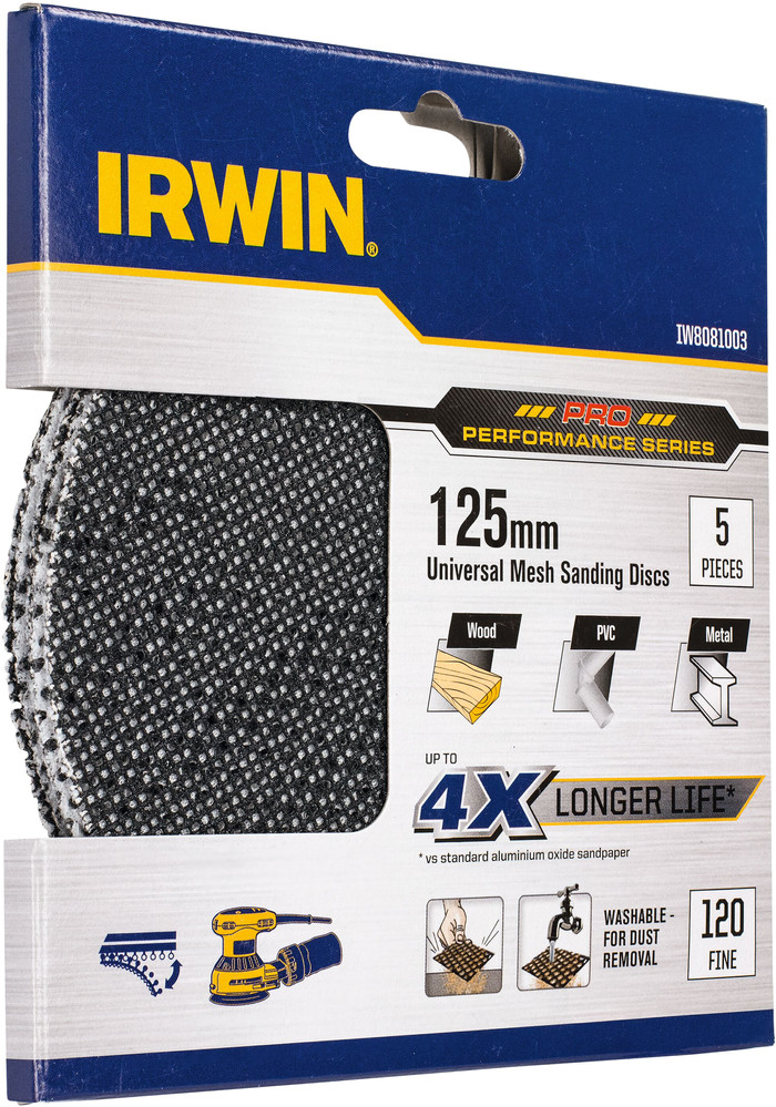 Irwin Schuurgaas 125 mm K120 (5x) verpakking